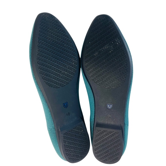 ROTHY'S  The almond Loafer Slip On Washable Ballet Flats in Blue Sage Size 10 - Picture 9 of 14